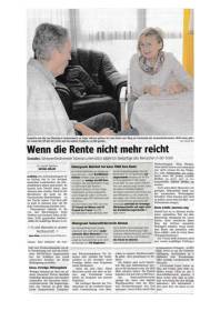 Pressebericht - Wenn die Rente nicht mehr reicht